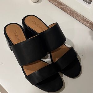 Madewell Black Leather Mules